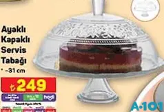 AYAKLI KAPAKLI SERVİS TABAĞI 31 CM